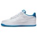 Nike Men's Air Force 1 '07 White/Blue/White Shoes Nike Men's Air Force 1 '07 White/Blue/White Shoes