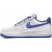 Nike Men's Air Force 1 '07 White/Med Blue Shoes Nike Men's Air Force 1 '07 White/Med Blue Shoes