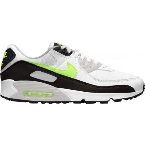 Nike Men's Air Max 90 White/Green/Black Shoes Nike Men's Air Max 90 White/Green/Black Shoes