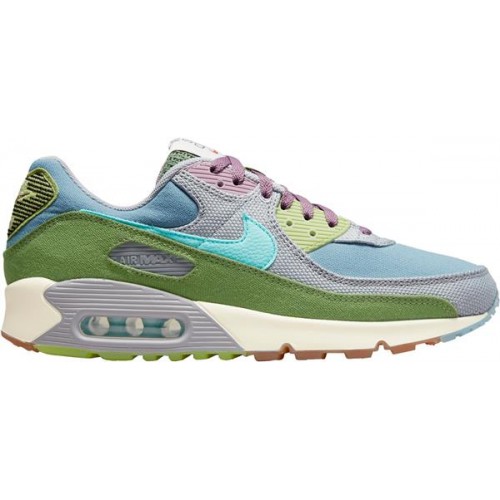 Nike Men's Air Max 90 Worn Blue/Copa/Wolf Grey Shoes Nike Men's Air Max 90 Worn Blue/Copa/Wolf Grey Shoes