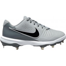 Nike Men's Alpha Huarache 3 Varsity Low Metal Baseball Grey/Black Cleats