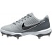 Nike Men's Alpha Huarache 3 Varsity Low Metal Baseball Grey/Black Cleats