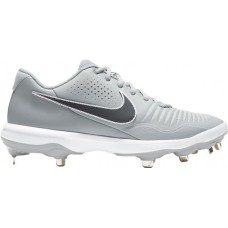 Nike Men's Alpha Huarache 3 Varsity Low Metal Baseball Grey/White Cleats