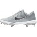 Nike Men's Alpha Huarache 3 Varsity Low Metal Baseball Grey/White Cleats