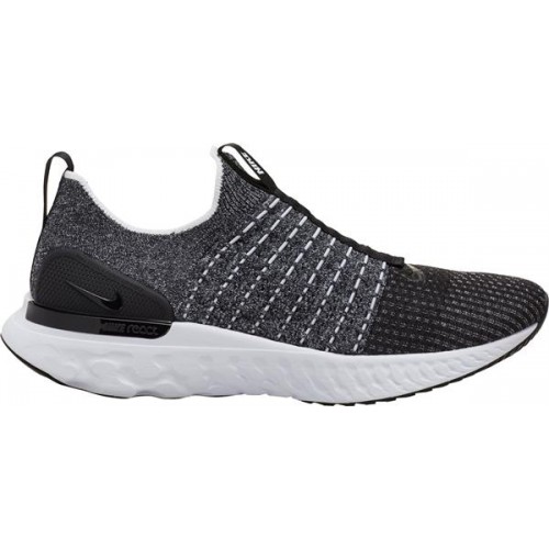 Nike Men's React Phantom Run Flyknit 2 Running Black/Black/White Shoes Nike Men's React Phantom Run Flyknit 2 Running Black/Black/White Shoes