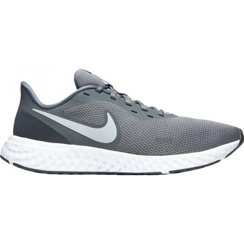 Nike Men's Revolution 5 Running Grey/White Shoes Nike Men's Revolution 5 Running Grey/White Shoes