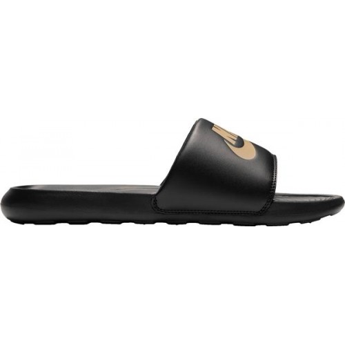 Nike Men's Victori One Black/Gold/Black Slides Nike Men's Victori One Black/Gold/Black Slides