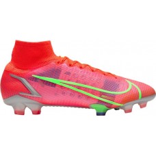 Nike Mercurial Superfly 8 Elite FG Soccer Red/Silver Cleats Nike Mercurial Superfly 8 Elite FG Soccer Red/Silver Cleats