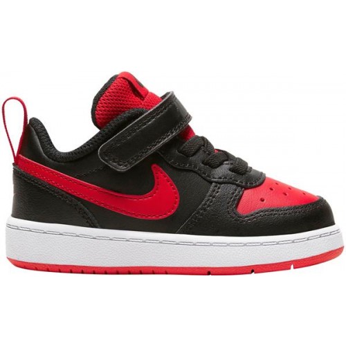 Nike Toddler Court Borough Low 2 Black/Red Shoes Nike Toddler Court Borough Low 2 Black/Red Shoes
