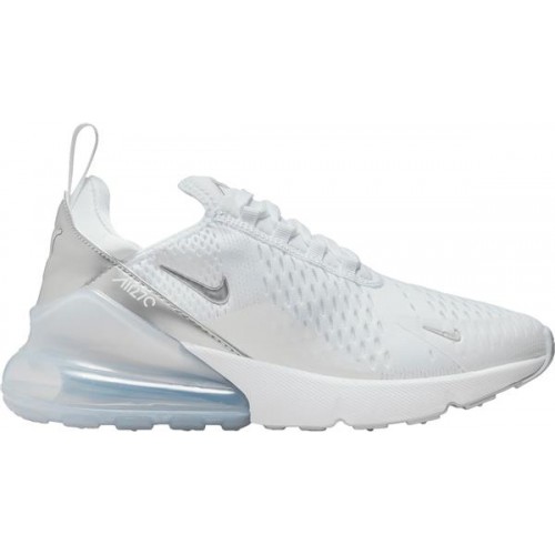 Nike Women's Air Max 270 White/Metallic Shoes Nike Women's Air Max 270 White/Metallic Shoes