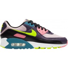 Nike Women's Air Max 90 Dark Raisin/Cyber/Pnk/Blk Shoes