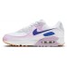 Nike Women's Air Max 90 White/Lapis Blue Shoes Nike Women's Air Max 90 White/Lapis Blue Shoes