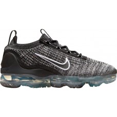 Nike Women's Air VaporMax 2021 FlyKnit Black/White/Metallic Silv Shoes