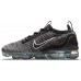 Nike Women's Air VaporMax 2021 FlyKnit Black/White/Metallic Silv Shoes