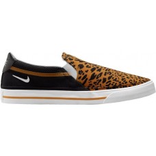 Nike Women's Court Legacy Slip-on Black/White/Wheat Shoes