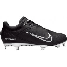 Nike Women's Hyperdiamond 4 Elite Metal Fastpitch Softball Grey/Black Cleats Nike Women's Hyperdiamond 4 Elite Metal Fastpitch Softball Grey/Black Cleats