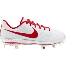 Nike Women's Lunar Hyperdiamond 3 Pro Metal Fastpitch Softball White/Red Cleats Nike Women's Lunar Hyperdiamond 3 Pro Metal Fastpitch Softball White/Red Cleats