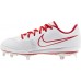 Nike Women's Lunar Hyperdiamond 3 Pro Metal Fastpitch Softball White/Red Cleats Nike Women's Lunar Hyperdiamond 3 Pro Metal Fastpitch Softball White/Red Cleats