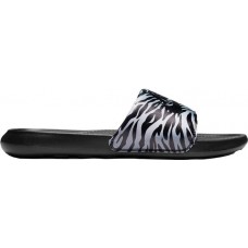 Nike Women's Victori One Print Black/Metallic Silver Slides