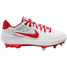 Nike Women's Zoom Hyperdiamond 3 Elite Metal Fastpitch Softball White/University Red Cleats