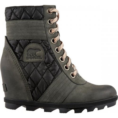 SOREL Women's Lexie Wedge Camp Casual Dark Slate Boots SOREL Women's Lexie Wedge Camp Casual Dark Slate Boots
