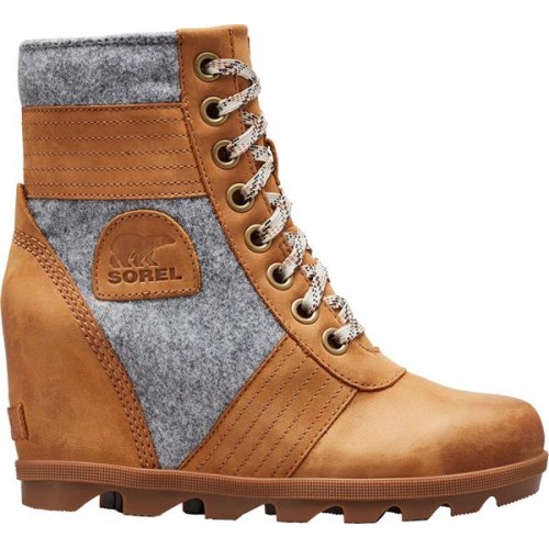 SOREL Women's Lexie Wedge Felt Casual Camel brown Boots SOREL Women's Lexie Wedge Felt Casual Camel brown Boots