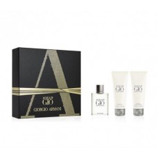 Acqua Di Gio 3 Pcs Set For Men: 1.7 Edt Sp + 2.5 Shower Gel + 2.5 After Shave Balm