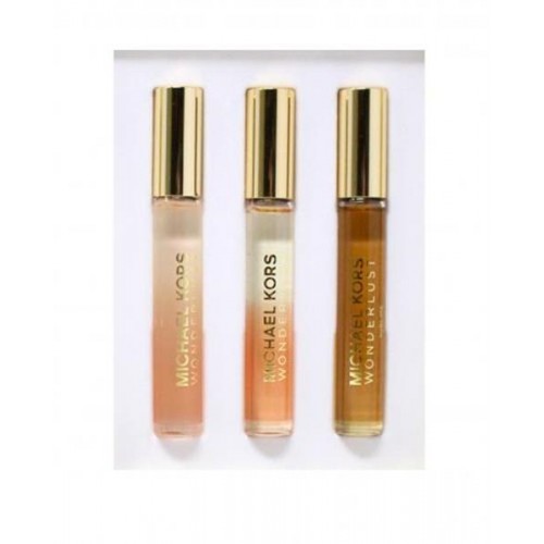 Michael Kors Wonderlust 3 Pcs * 10 Ml Rollerball Set: Wonderlust Eau de Parfum + Wonderlust Eau Fresh Eau de Toilette + Wonderlust Sublime Eau de Parfum Michael Kors Wonderlust 3 Pcs * 10 Ml Rollerball Set: Wonderlust Eau de Parfum + Wonderlust Eau Fresh Eau de Toilette + Wonderlust Sublime Eau de Parfum