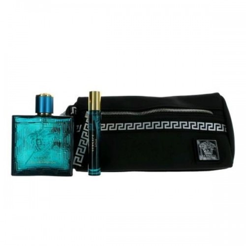Versace Eros 3 Pcs Set For Men: 3.4 Edp + 0.33 Edp + Pouch Versace Eros 3 Pcs Set For Men: 3.4 Edp + 0.33 Edp + Pouch