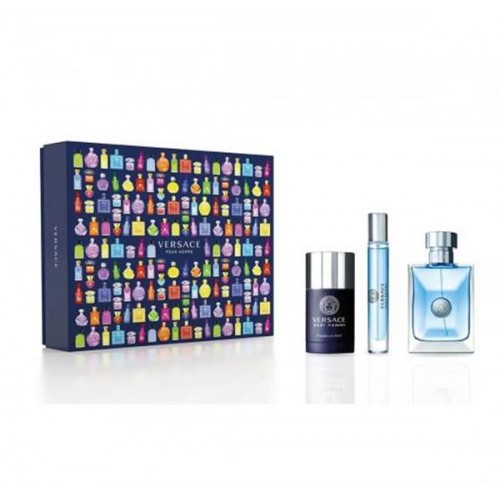 Versace Pour Homme 3 Pcs Set: 3.4 Eau de Toilette Spray + 0.3 Oz Eau de Toilette Travel Spray + 2.5 Deodorant Stick (Hard Box) Versace Pour Homme 3 Pcs Set: 3.4 Eau de Toilette Spray + 0.3 Oz Eau de Toilette Travel Spray + 2.5 Deodorant Stick (Hard Box)