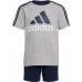 adidas Boys' 2 Piece French Terry Shorts Medium Grey Heather Set adidas Boys' 2 Piece French Terry Shorts Medium Grey Heather Set