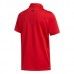 adidas Boys' 3-Stripes Golf Collegiate Red Polo