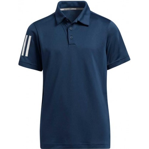 adidas Boys' 3-Stripes Polo Crew Navy Shirt adidas Boys' 3-Stripes Polo Crew Navy Shirt