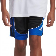 Adidas Boys' AEROREADY Elastic Waistband Basketball Creator Black/Blue Shorts