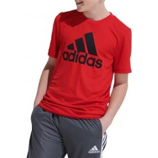 adidas Boys' AEROREADY Performance Logo Scarlet Red T-Shirt