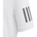 adidas Boys' Club 3-Stripes Tennis White/Black Tee