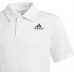 adidas Boys' Club Tennis Short Sleeve Polo White/Black Shirt