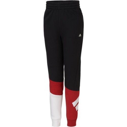 adidas Boys' Colorblock Cotton Black/Team Victory Red Jogger