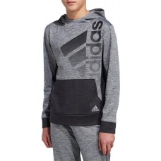 adidas Boys' Colorblock Pullover Charcoal Grey Heather Hoodie