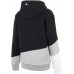 adidas Boys' Elevated Colorblock Black/White Hoodie