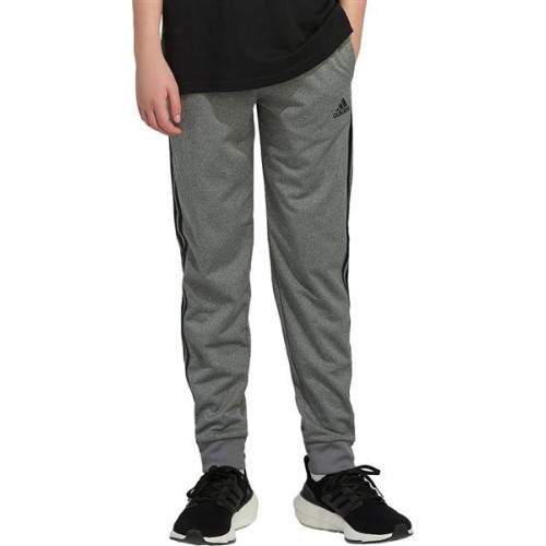 adidas Boys' Tricot Charcoal Grey Heather Jogger adidas Boys' Tricot Charcoal Grey Heather Jogger