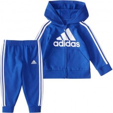 adidas Infant Zip Front French Terry Hooded Jacket and Joggers Bold Blue Set adidas Infant Zip Front French Terry Hooded Jacket and Joggers Bold Blue Set