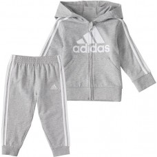 adidas Infant Zip Front French Terry Hooded Jacket and Joggers Medium Grey Heather Set adidas Infant Zip Front French Terry Hooded Jacket and Joggers Medium Grey Heather Set