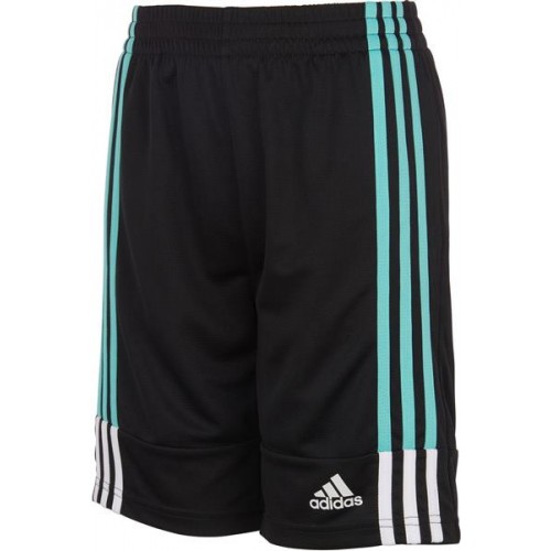 adidas Kids' Clashing 3-Stripe Black/Acid Mint Short adidas Kids' Clashing 3-Stripe Black/Acid Mint Short
