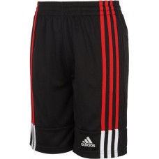 adidas Kids' Clashing 3-Stripe Black/Red Short adidas Kids' Clashing 3-Stripe Black/Red Short