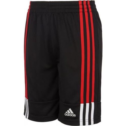 adidas Kids' Clashing 3-Stripe Black/Red Short adidas Kids' Clashing 3-Stripe Black/Red Short