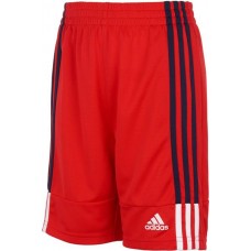 adidas Kids' Clashing 3-Stripe Vivid Red Short