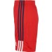 adidas Kids' Clashing 3-Stripe Vivid Red Short