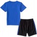 adidas Kids' Graphic T-Shirt Short Team Royal Blue Set adidas Kids' Graphic T-Shirt Short Team Royal Blue Set