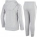adidas Kids' Zip Front French Terry Hooded Jacket and Joggers Medium Grey Heather Set